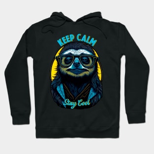 Keep calm stay cool sloth cute Hoodie